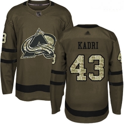 Colorado Avalanche #43 Nazem Kadri Green Salute To Service Stitched Hockey Jersey