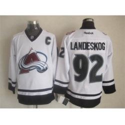 Colorado Avalanche #92 Gabriel Landeskog White-Black Jerseys