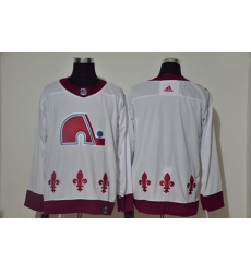 Colorado Avalanche Blank White 2020-21 Reverse Retro Adidas Jersey