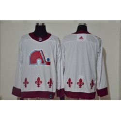 Colorado Avalanche Blank White 2020-21 Reverse Retro Adidas Jersey