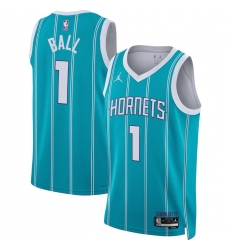 Charlotte Hornets 1 LaMelo Ball Blue Stitched NBA Jersey
