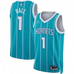 Charlotte Hornets 1 LaMelo Ball Blue Stitched NBA Jersey