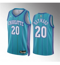 Charlotte Hornets 20 Gordon Hayward Teal 2023-24 Classic Edition Stitched Basketball Jersey