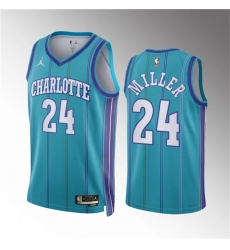 Charlotte Hornets 24 Brandon Miller Teal 2023-24 Classic Edition Stitched Basketball Jersey
