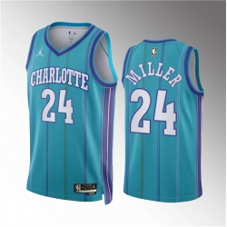 Charlotte Hornets 24 Brandon Miller Teal 2023-24 Classic Edition Stitched Basketball Jersey