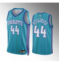 Charlotte Hornets 44 Frank Ntilikina Teal 2023 24 Classic Edition Stitched Basketball Jersey