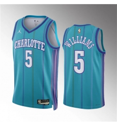 Charlotte Hornets 5 Mark Williams Teal 2023-24 Classic Edition Stitched Basketball Jersey
