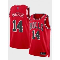 Chicago Bulls 14 Matas Buzelis Red 2024 Draft Icon Edition Stitched Basketball Jersey