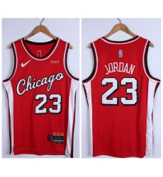 Chicago Bulls 23 Michael Jordan 75th Anniversary Red Edition Swingman Stitched Basketball Jersey