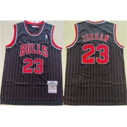 Chicago Bulls 23 Michael Jordan Black 1996-97 Throwback Stitched Jersey