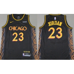 Chicago Bulls 23 Michael Jordan Black 2021 City Edition Nike Swingman Jersey