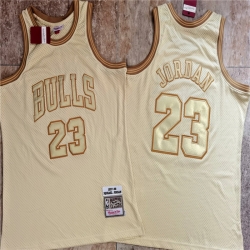 Chicago Bulls 23 Michael Jordan Cream 1997-98 Hardwood Classics Jersey