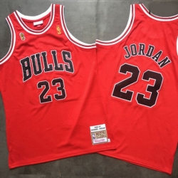 Chicago Bulls 23 Michael Jordan Red 1996-97 Hardwood Classics Mesh Jersey