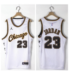 Chicago Bulls 23 Michael Jordan White Commemorative Edition Jordan Brand Swingman Jersey