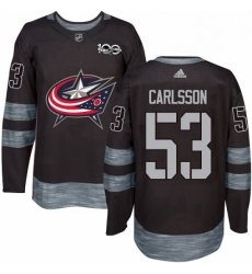 Columbus Blue Jackets 53 Gabriel Carlsson Premier Black 1917 2017 100th Anniversary NHL jersey