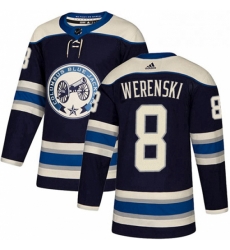 Columbus Blue Jackets 8 Zach Werenski Navy Blue Alternate NHL jersey