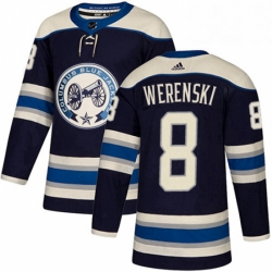 Columbus Blue Jackets 8 Zach Werenski Navy Blue Alternate NHL jersey
