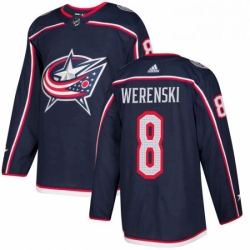 Columbus Blue Jackets 8 Zach Werenski Navy Blue Home NHL jersey