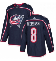 Columbus Blue Jackets 8 Zach Werenski Premier Navy Blue Home NHL jersey