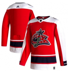Columbus Blue Jackets Blank Red 2020-21 Reverse Retro Adidas Jersey