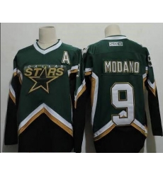 Dallas Stars 9 Mike Modano 2005 White CCM Throwback Stitched Vintage Hockey Jersey