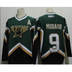 Dallas Stars 9 Mike Modano 2005 White CCM Throwback Stitched Vintage Hockey Jersey