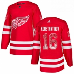 Detroit Red Wings 16 Vladimir Konstantinov Red Drift Fashion NHL jersey