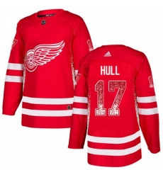 Detroit Red Wings 17 Brett Hull Red Drift Fashion NHL jersey