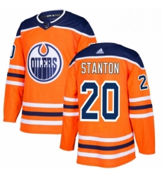 Edmonton Oilers 20 Ryan Stanton Premier Orange Home NHL jersey