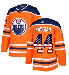 Edmonton Oilers 44 Zack Kassian Orange USA Flag Fashion NHL jersey