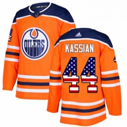 Edmonton Oilers 44 Zack Kassian Orange USA Flag Fashion NHL jersey