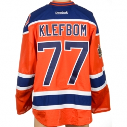 Edmonton Oilers #77 Klefbom Orange NHL Hockey Jersey
