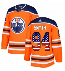 Edmonton Oilers 94 Ryan Smyth Orange USA Flag Fashion NHL jersey