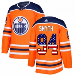 Edmonton Oilers 94 Ryan Smyth Orange USA Flag Fashion NHL jersey