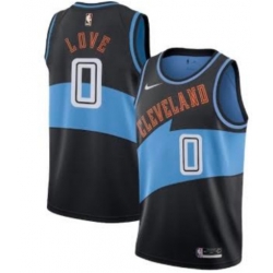 Cleveland Cavaliers 0 Kevin Love Black Blue Stitched Basketball Jersey
