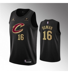 Cleveland Cavaliers 16 Cedi Osman Black Statement Edition Stitched Basketball Jersey
