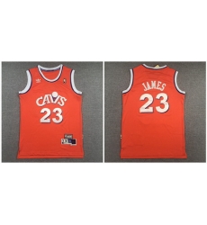 Cleveland Cavaliers 23 Lebron James Orange Hardwood Classics Jersey