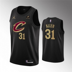 Cleveland Cavaliers 31 Jarrett Allen Black Statement Edition Stitched Basketball Jersey