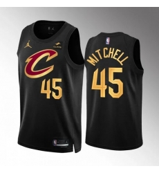 Cleveland Cavaliers 45 Donovan Mitchell Black Stitched Jersey