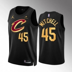 Cleveland Cavaliers 45 Donovan Mitchell Black Stitched Jersey