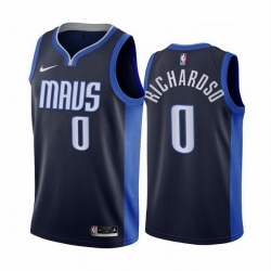 Dallas Mavericks 0 Josh Richardson Navy NBA Swingman 2020-21 Earned Edition Jersey