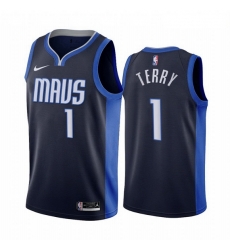 Dallas Mavericks 1 Tyrell Terry Navy NBA Swingman 2020-21 Earned Edition Jersey