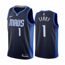 Dallas Mavericks 1 Tyrell Terry Navy NBA Swingman 2020-21 Earned Edition Jersey