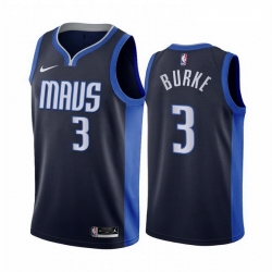 Dallas Mavericks 3 Trey Burke Navy NBA Swingman 2020-21 Earned Edition Jersey