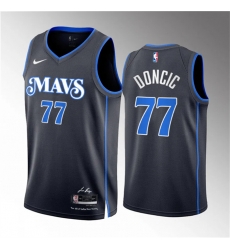Dallas Mavericks 77 Luka Doncic Black 2023-24 City Edition Stitched Basketball Jersey