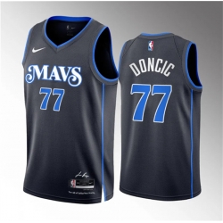 Dallas Mavericks 77 Luka Doncic Black 2023-24 City Edition Stitched Basketball Jersey