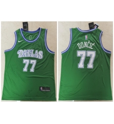 Dallas Mavericks 77 Luka Doncic Green Swingman Jersey