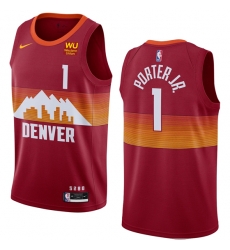 Denver Nuggets 1 Michael Porter Jr. Red City Edition Swingman Jerseys
