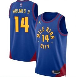 Denver Nuggets 14 DaRon Holmes II Blue 2024 Draft Statement Edition Stitched Basketball Jersey
