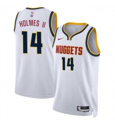 Denver Nuggets 14 DaRon Holmes II White 2024 Draft Association Edition Stitched Basketball Jersey